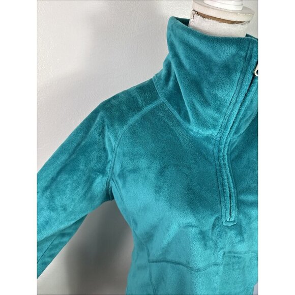 Obermeyer Women's L 1/4 Zip Pullover Jacket Lightweight Fleece Teal EUC - Picture 6 of 13